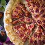 Classic Pecan Pie in a pie dish.