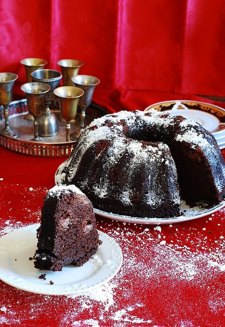 chocolate bundt cake recipe with alcohol soaked cherries