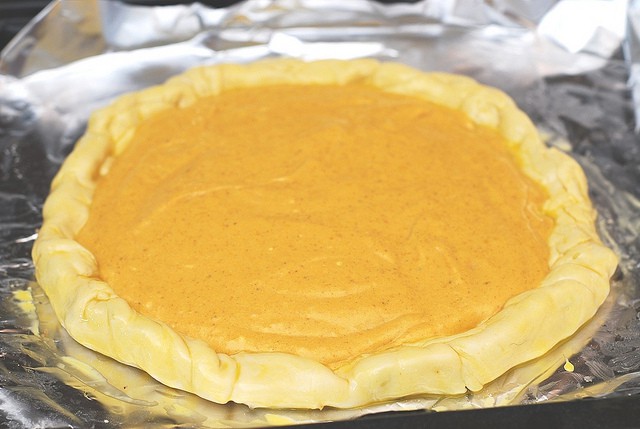 puff pastry with pumpkin cream cheese filling