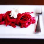 Beet and Goat Cheese Fettuccine Pasta
