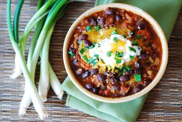 Beef chili with black beans