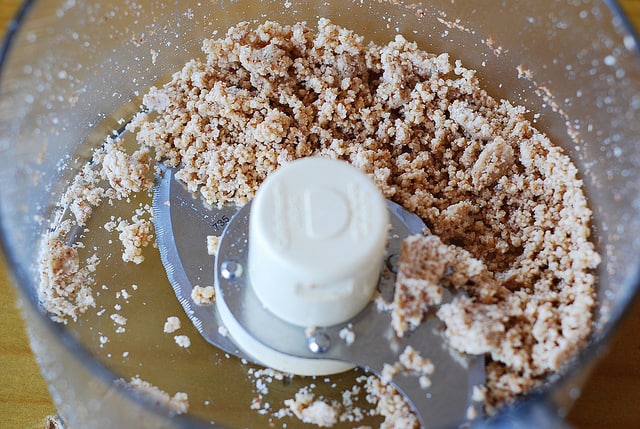 grinding almonds in food processor