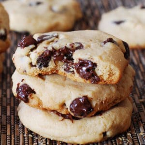 dark chocolate chip peanut butter cookies