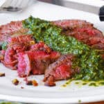 flank steak with chimichurri sauce