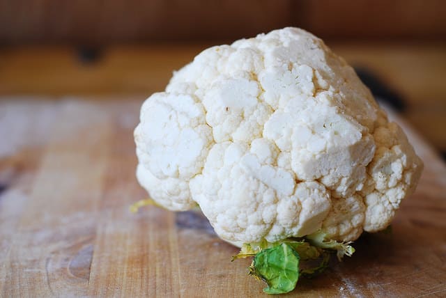 Cauliflower head (process shot)