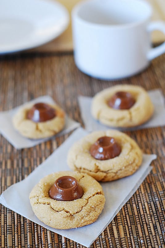 Peanut butter surprise cookies with Rolos