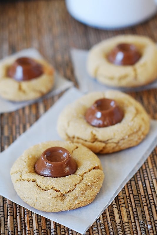 Peanut butter surprise cookies with Rolos