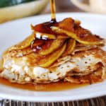 ricotta cheese crepe filling with caramelized apples