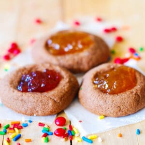easy thumbprint cookies with fruit jam