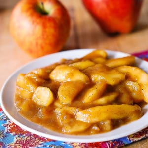 sweet cooked apples recipe with cinnamon nutmeg and vanilla