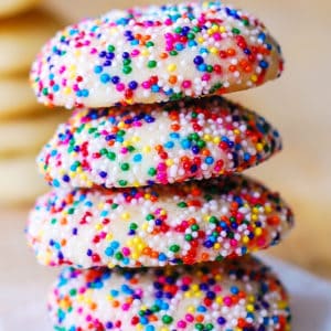 vanilla sugar cookies with sprinkles