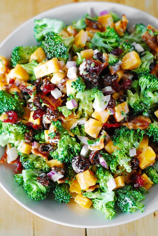 Broccoli Salad With Cranberries And Cheese Broccoli Walls