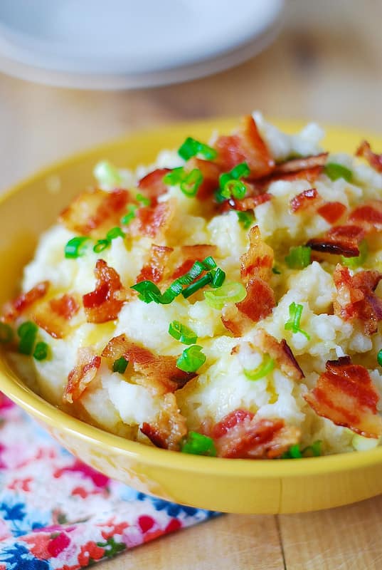Mashed potatoes with bacon