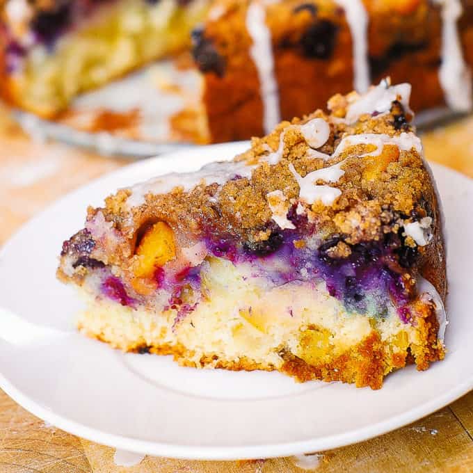 apple blueberry peach coffee cake