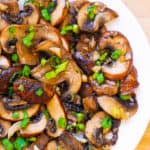 mushroom garlic saute (paleo, gluten free)