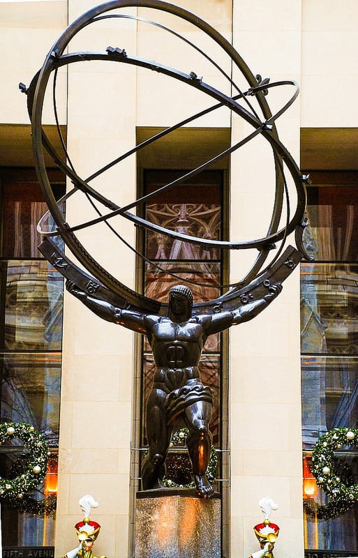 Atlas statue at Rockefeller Center NYC