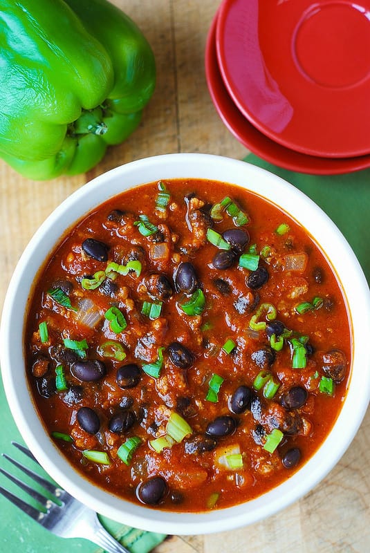 Pumpkin Chili with Beef and Black Beans 