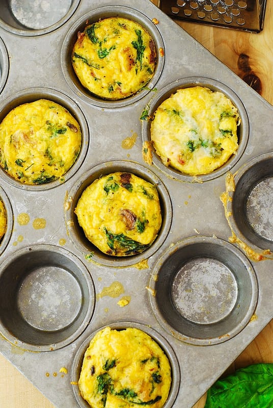 baking egg muffins in a muffin pan