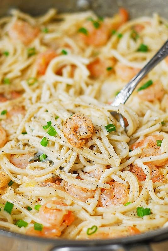 shrimp pasta, gluten free pasta, gluten free food