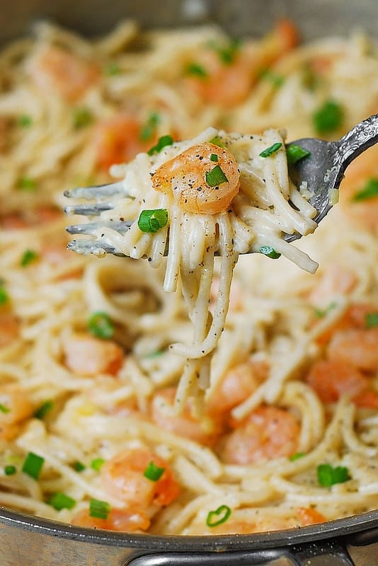 shrimp alfredo pasta, garlic shrimp pasta, pasta dinner recipes, gluten free pasta recipes 