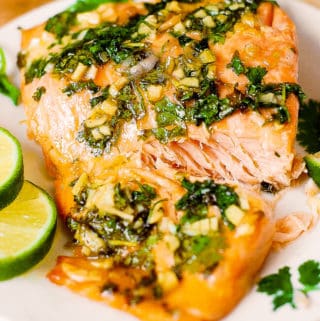 cilantro lime salmon with garlic