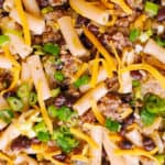 One-Pot Salsa Verde Pasta with Sausage and Black Beans