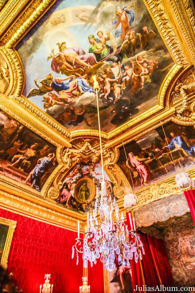 the ceiling of the Palace of Versailles