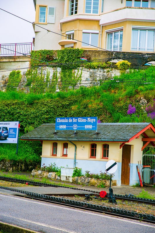 Train station in Montreux, Switzerland