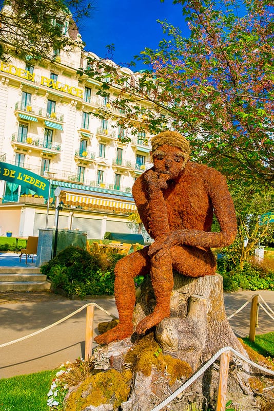 Unique statues in Montreux, Switzerland