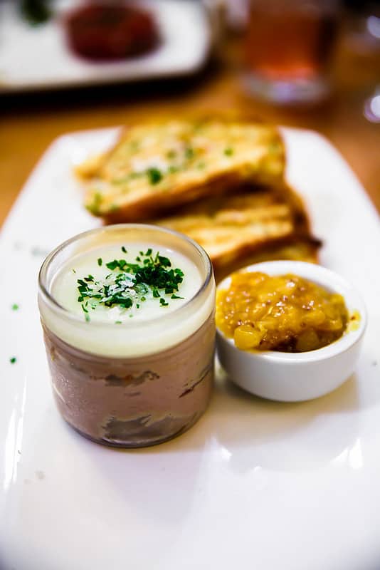 Duck Liver Mousse - at the The Girl and The Fig Restaurant in Sonoma, California.