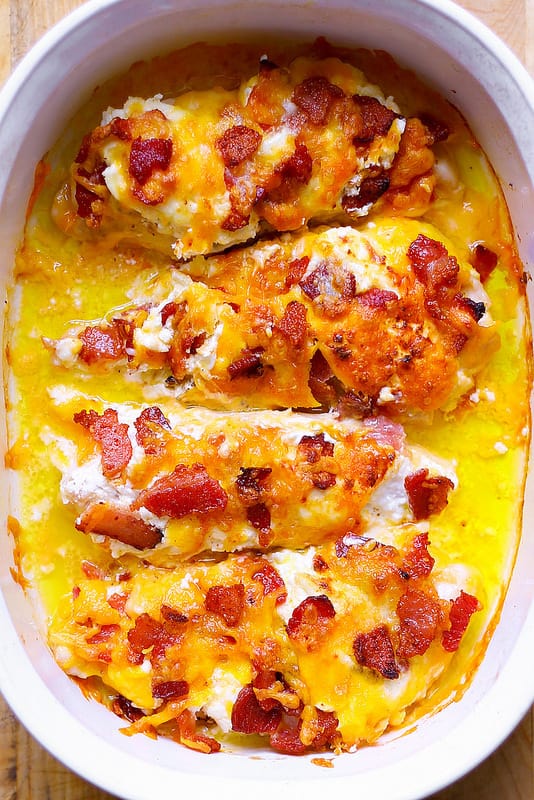 easy baked chicken breasts, easy chicken recipes, cream cheese chicken, chicken and bacon recipes