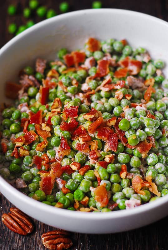 Thanksgiving pea salad, Holiday pea salad, Christmas pea salad, best holiday salad recipes
