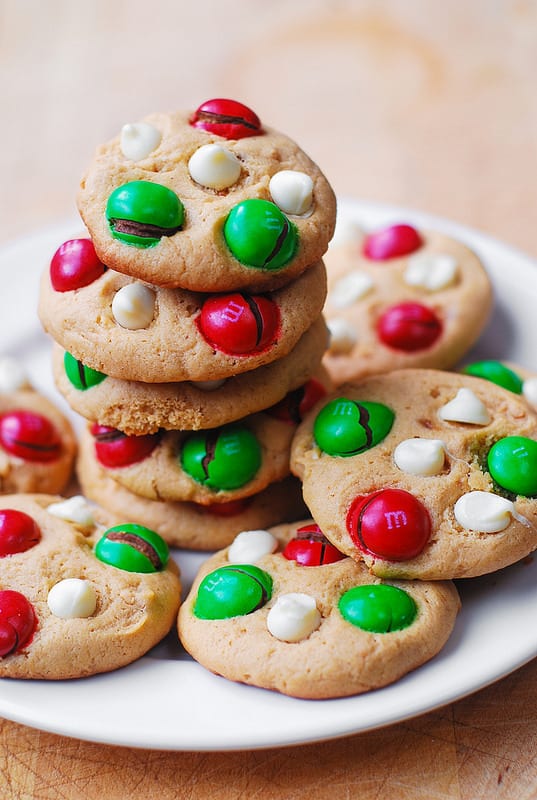 cookies with peanut butter m&ms