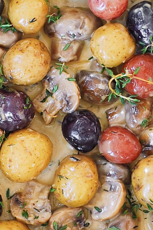 how to cook mushrooms, how to make creamy potatoes