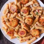 scallop pasta with sun-dried tomatoes
