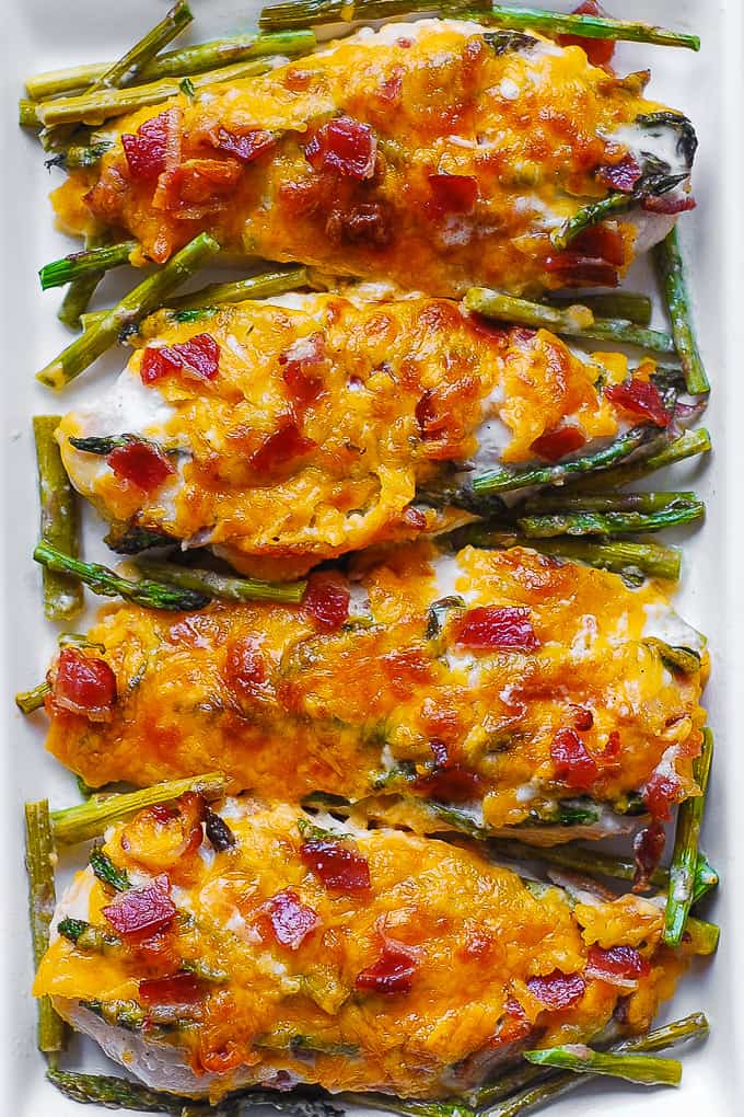 asparagus chicken bake with bacon and ranch