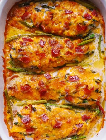 asparagus chicken bake with bacon and ranch