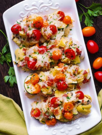 baked Italian chicken and vegetables