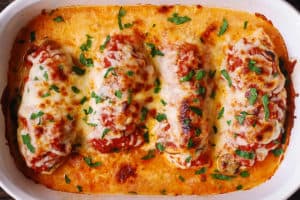 Easy Mozzarella Chicken with Tomato Sauce and Mushrooms - Julia's Album