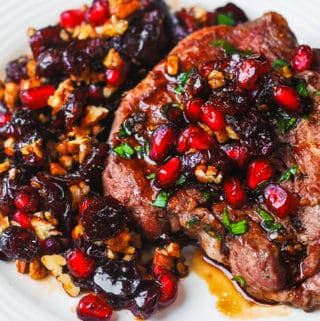 lamb chops with cranberry balsamic reduction