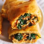 chicken and spinach in puff pastry