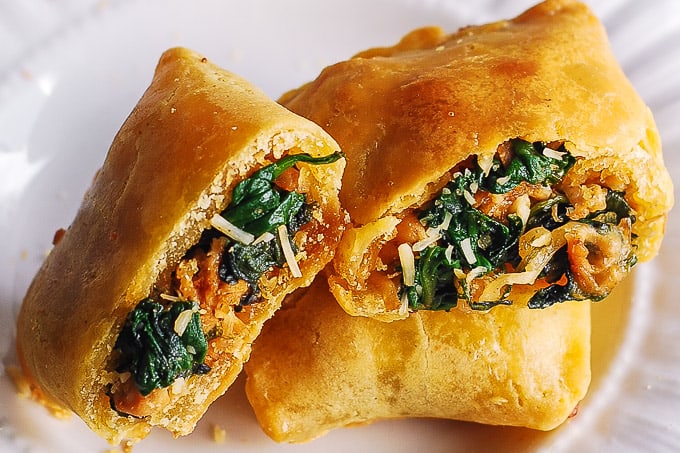 chicken and spinach puff pastry