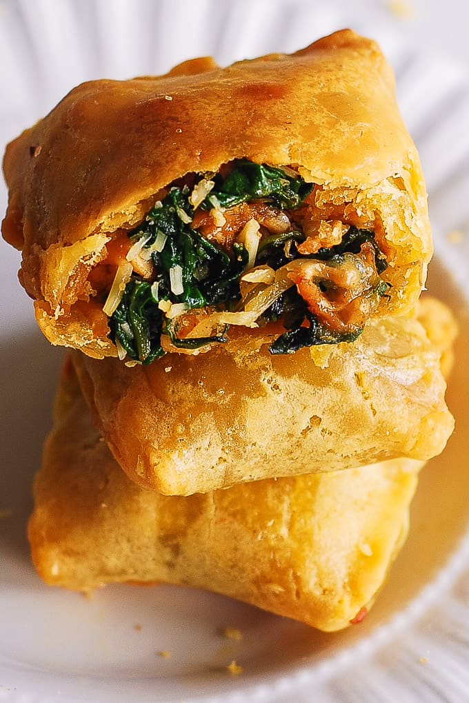 chicken and spinach puff pastry