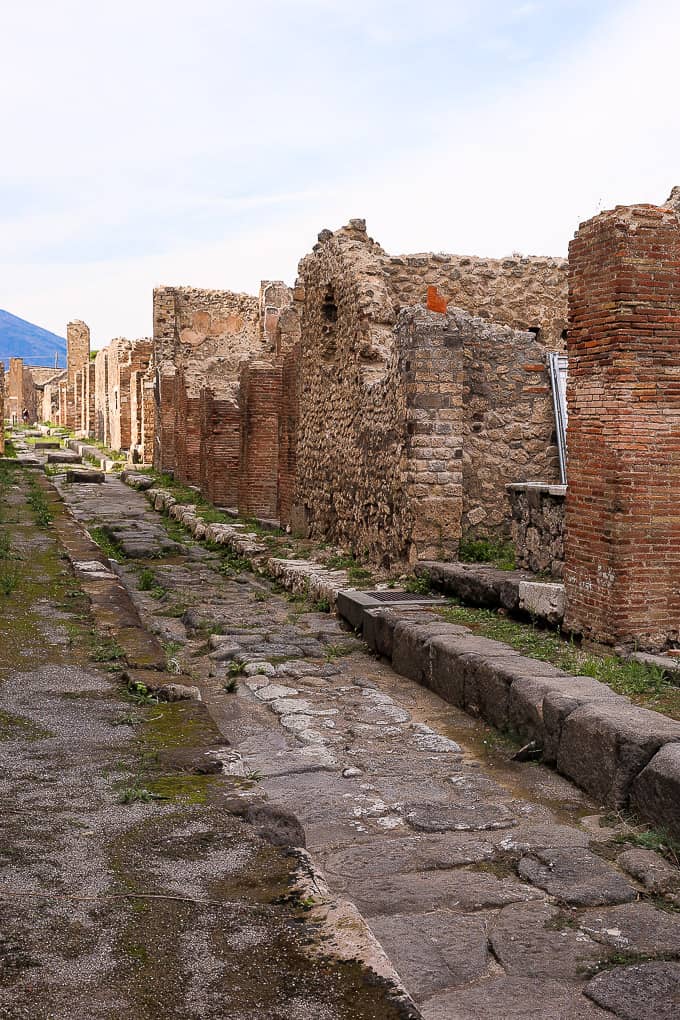 Streets in Pompeii, Italy