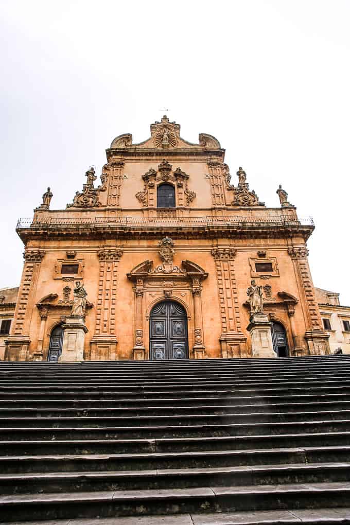 The Church of San Pietro in Modica, Sicily, Italy