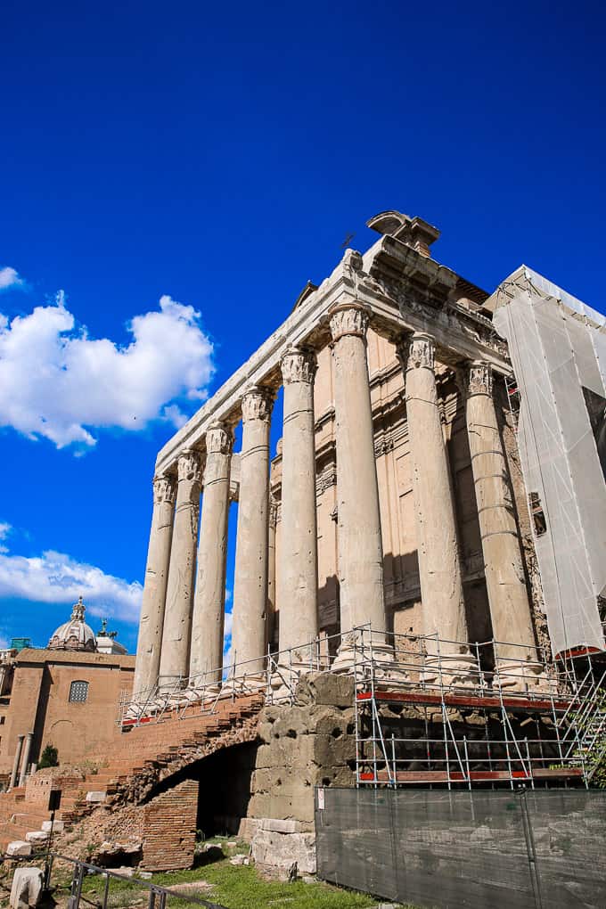 The Temple of Antoninus and Faustina, Roman Forum in Rome, Italy