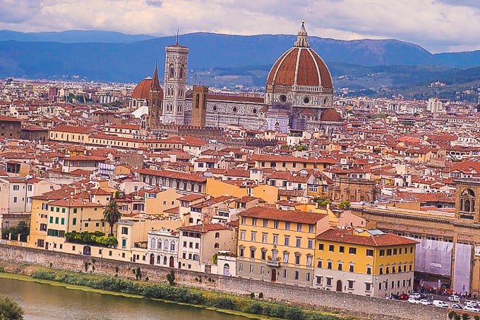 View of historical buildings in Florence, Italy