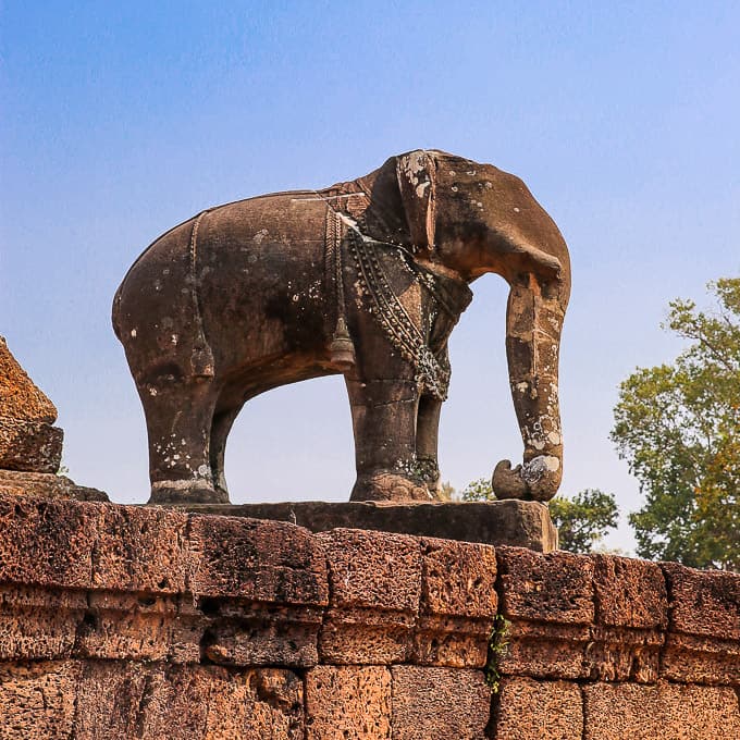 East Mebon Guardian Elephant, Cambodia