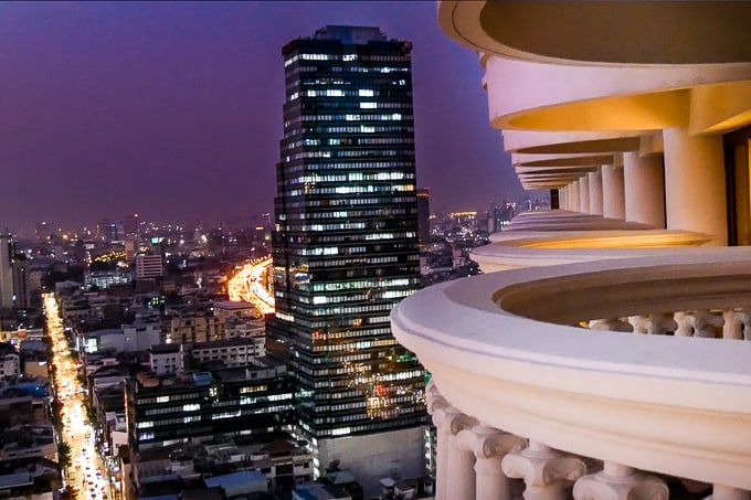 View of Bangkok at night from lebua at State Tower Hotel