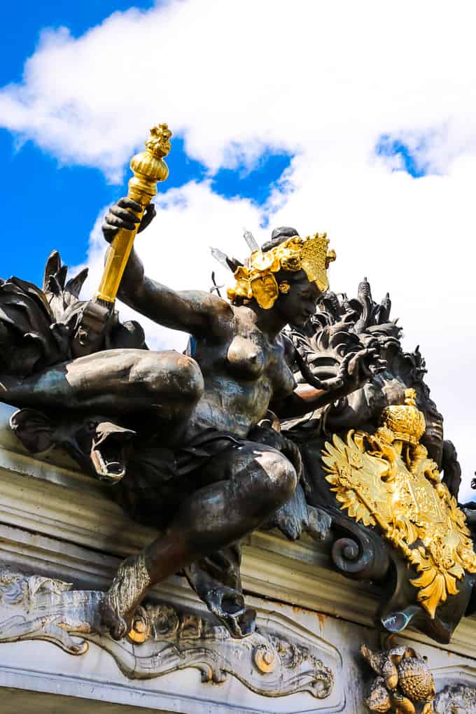 Nymphs of the Neva relief - Pont Alexandre III - Bridge over the Seine, France